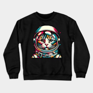 Space Astronaut Cat Gifts Space Cat Crewneck Sweatshirt